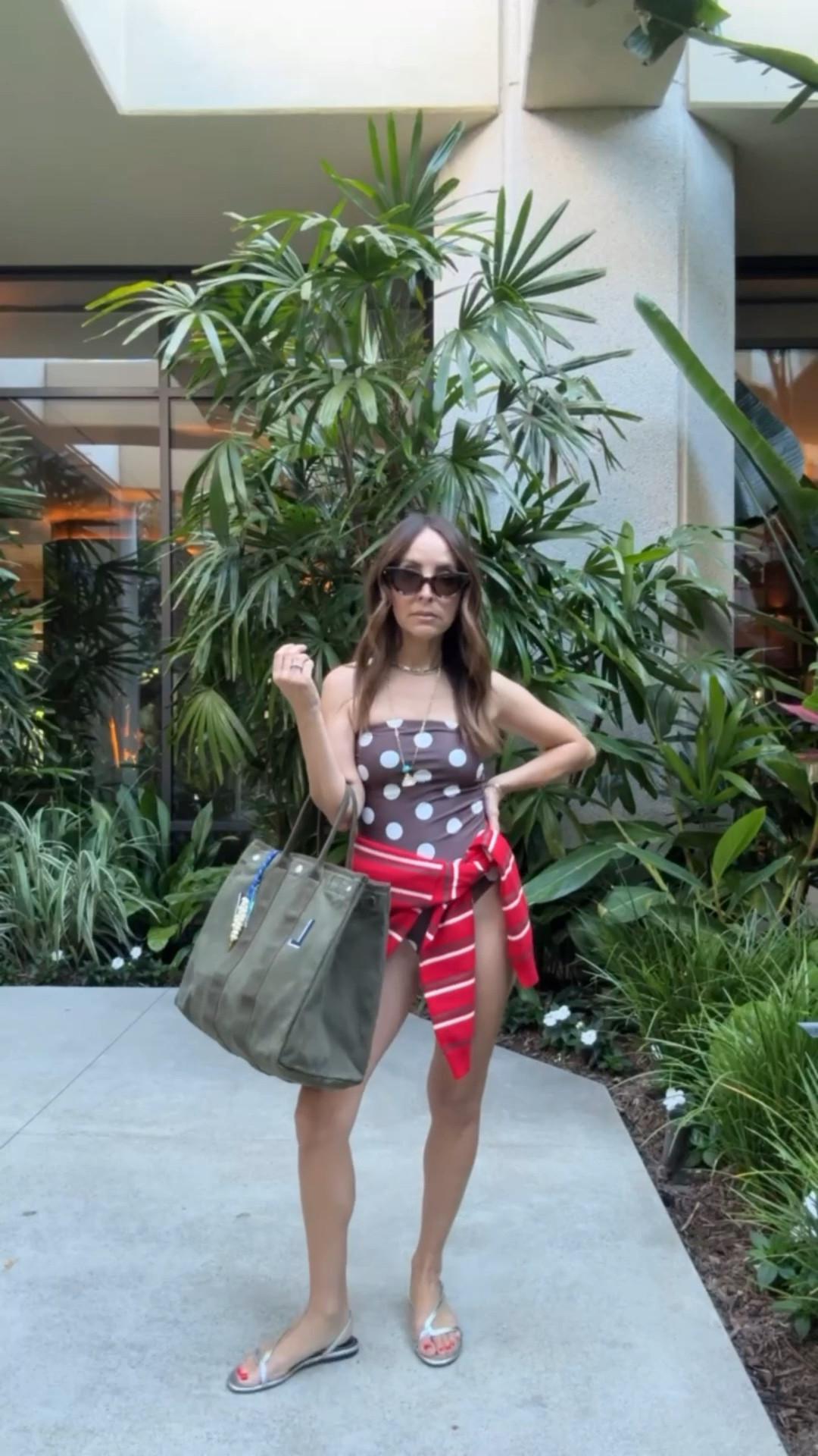 Fit check in Newport ❤️all the little details are what make this one. The polka dots, the colorful wrap, the layered accessories, and the perfect pool-day sandals. Shopbop has been so good lately for finding those fun summer pieces that make getting dressed feel exciting again.

#LTKootd #LTKSwim #LTKgrwm