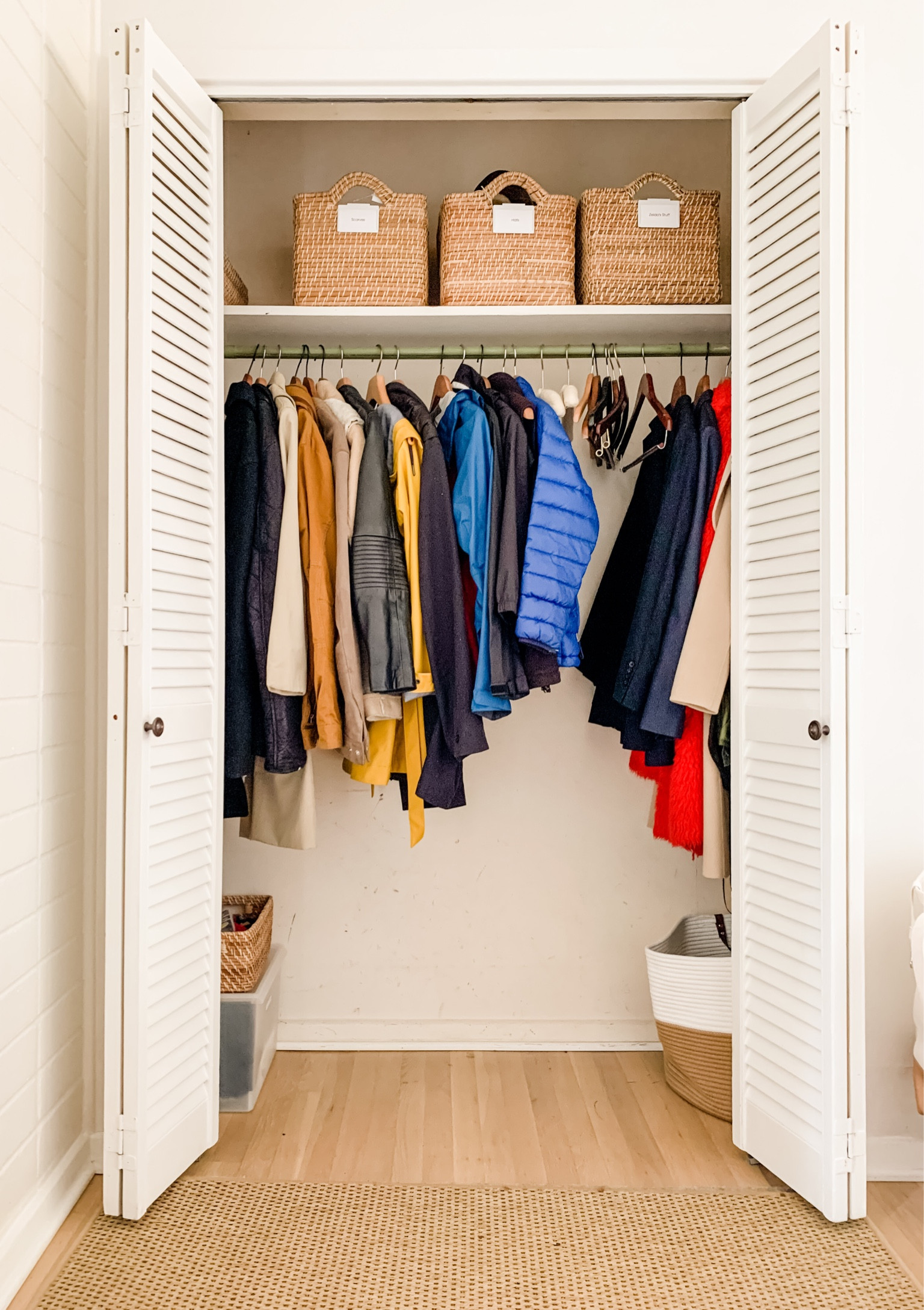 Love these baskets for keeping your scarves, gloves, and hats ready to wear in your coat closet. 


#neatissmart #organizedcoatcloset #baskets

#LTKhome #LTKSeasonal #LTKsalealert