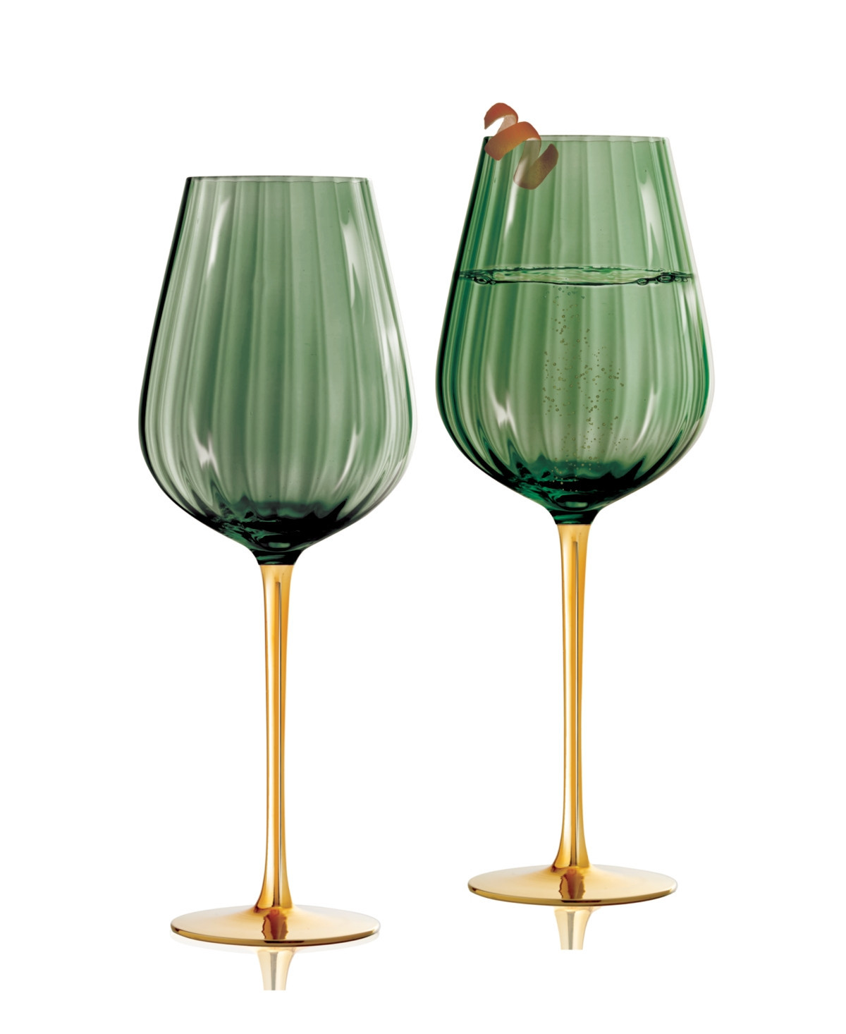 Qualia Glass Posh All Purpose Wine Glasses, Set of 2 - Green | Macy's