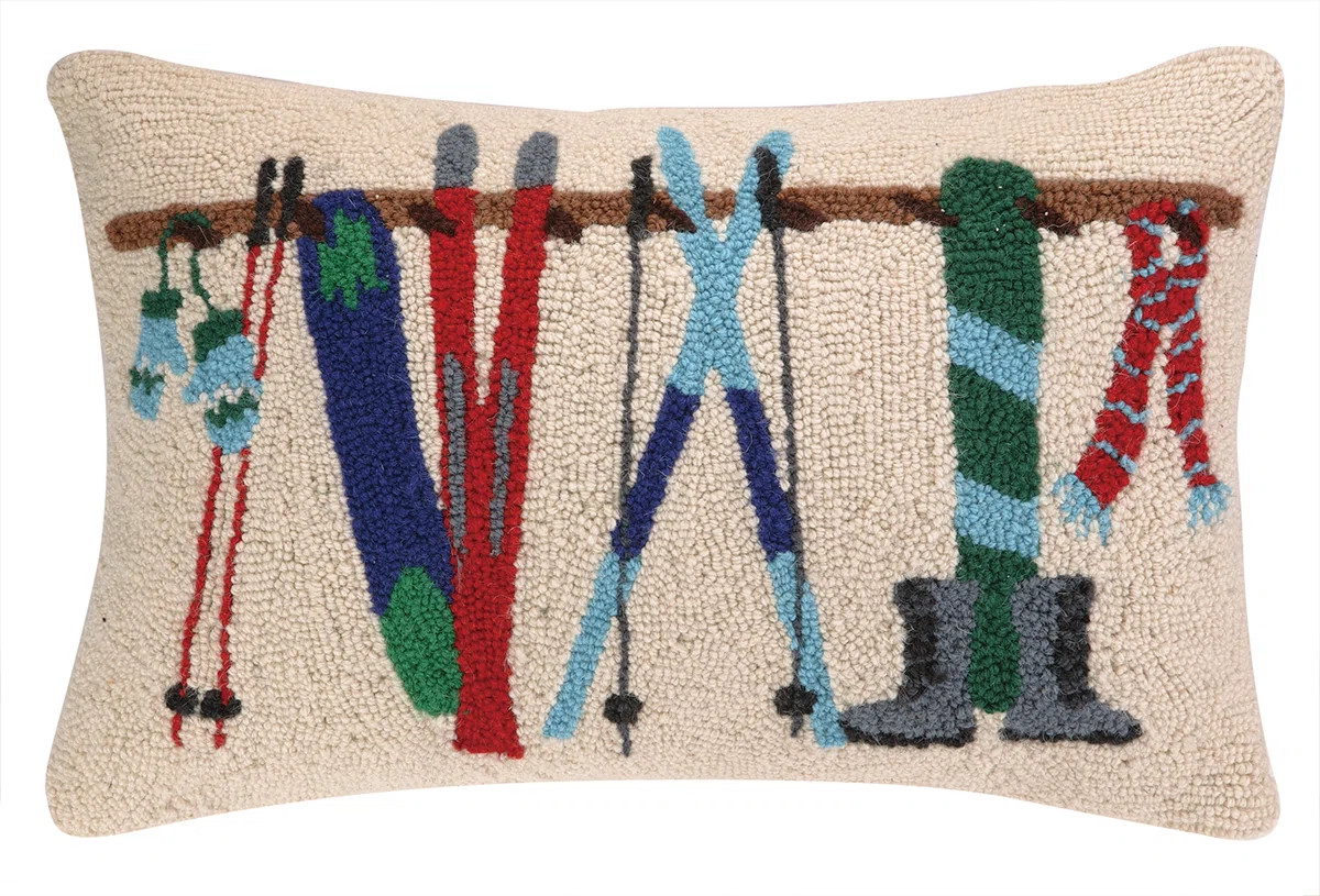 Winter Rack Hook Wool Throw Pillow | Wayfair North America