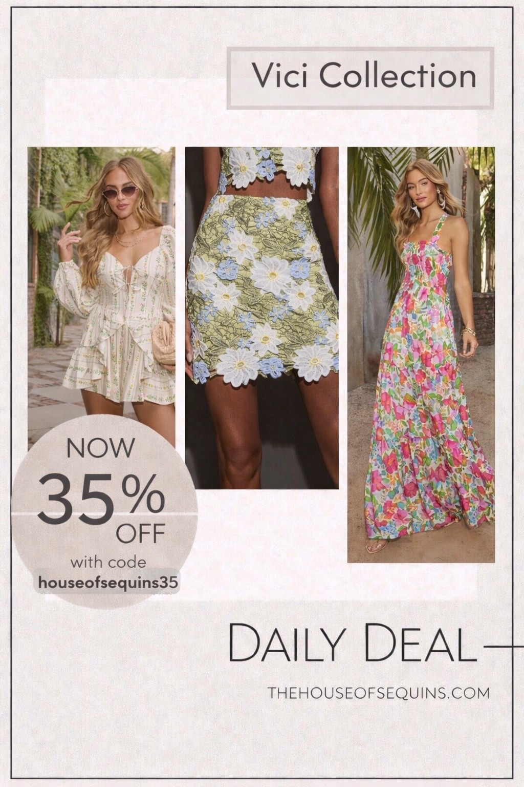 35% off site wide even sale items with code houseofsequins35