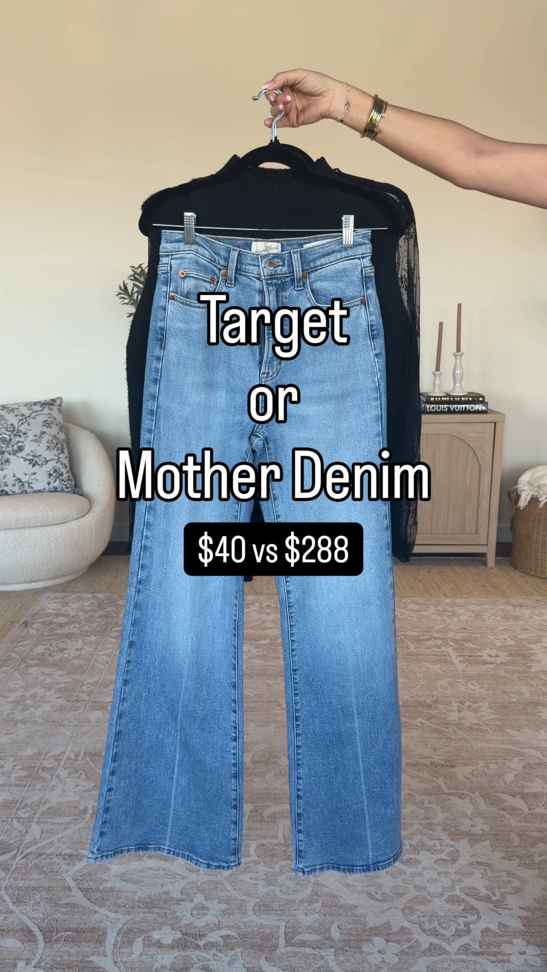 Januarys Best Seller! 
Mother Denim or Target- these are Target and have the feel and look of the $288 denim 
Wearing a size 4 (size up if between) 
👉wearing the light wash 
Sweaters- small 
Tops - small 
Vest- small 

#LTKOver40 #LTKFindsUnder50 #LTKU #LTKSaleAlert

#LTKgrwm #LTKootd