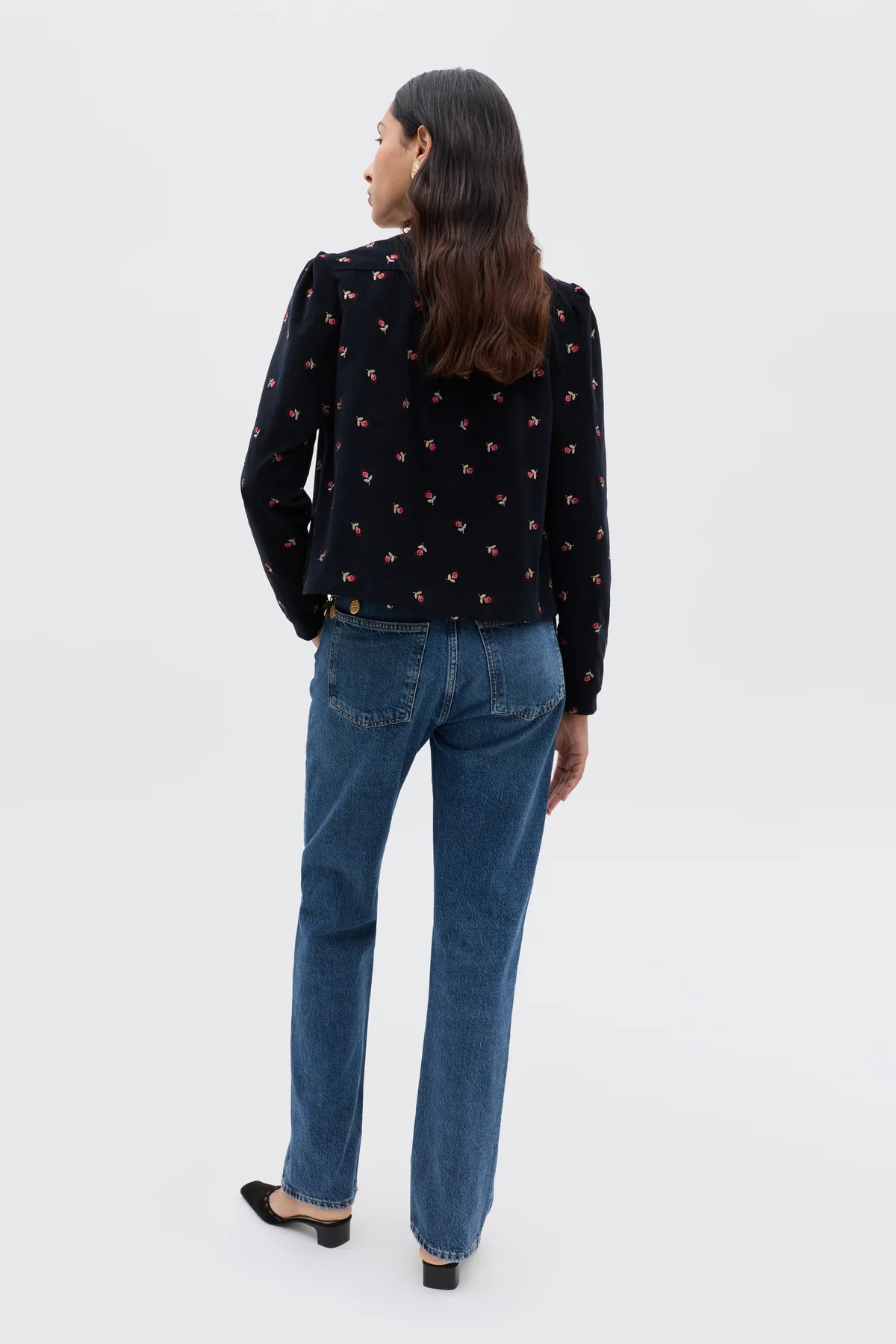 Nyla - Dandy Embroidery Deep Navy | Rixo