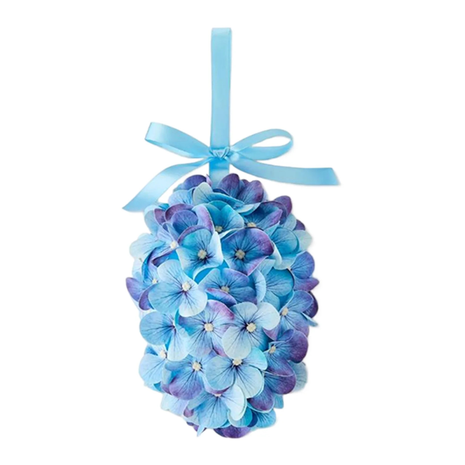 Artificial Hydrangea Wreath 27cm Blue Easter Egg-Shaped Wall Hanging & Table Centerpiece, Mainten... | Walmart (US)