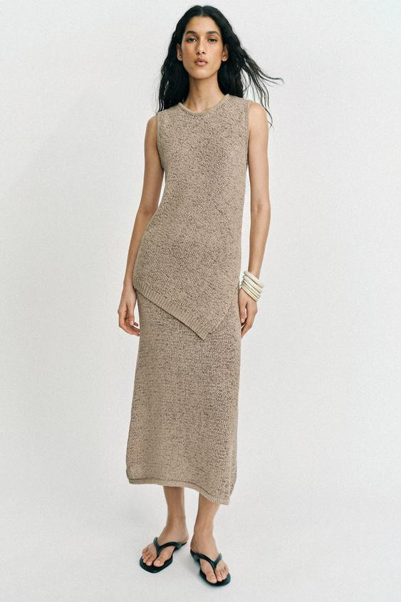 ASYMMETRIC KNIT TOP | Zara US