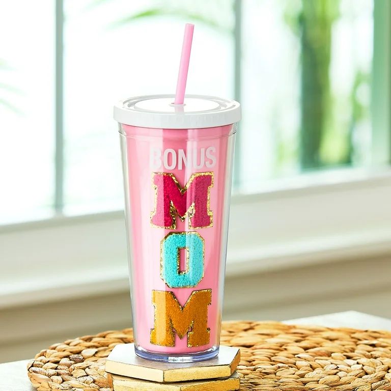 Mother's Day Pink Bonus Mom Patch Tumbler by Way To Celebrate | Walmart (US)