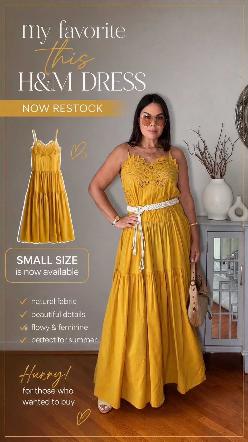H&M dress RESTOCK 💛 Small sizes are back in stock! Hurry before they’re gone again ✨ price only $21.99 !

#LTKootd #LTKSaleAlert #LTKOver40