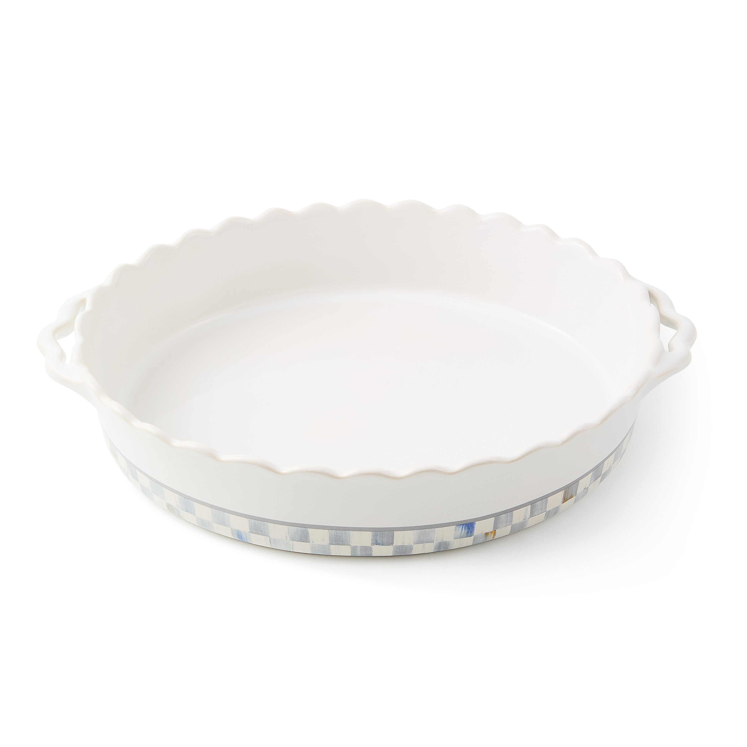 MacKenzie-Childs Sterling Check Everyday Large Oval Baker | MacKenzie-Childs