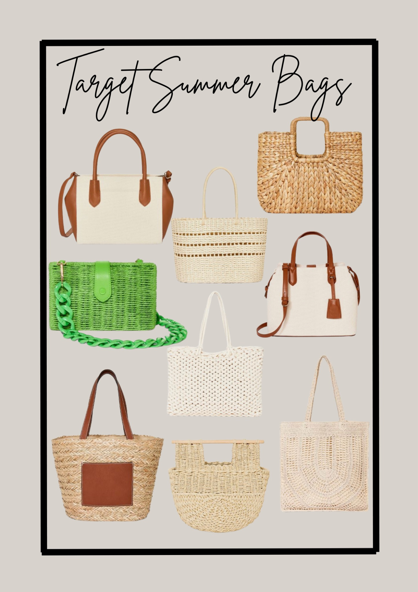 Target has some amazing summer bags this year.  I love the look of these woven bags for summer outfits or vacation outfits or even a resort wear outfit.  They perfectly complete any look. 


#LTKitbag #LTKFind #LTKSeasonal