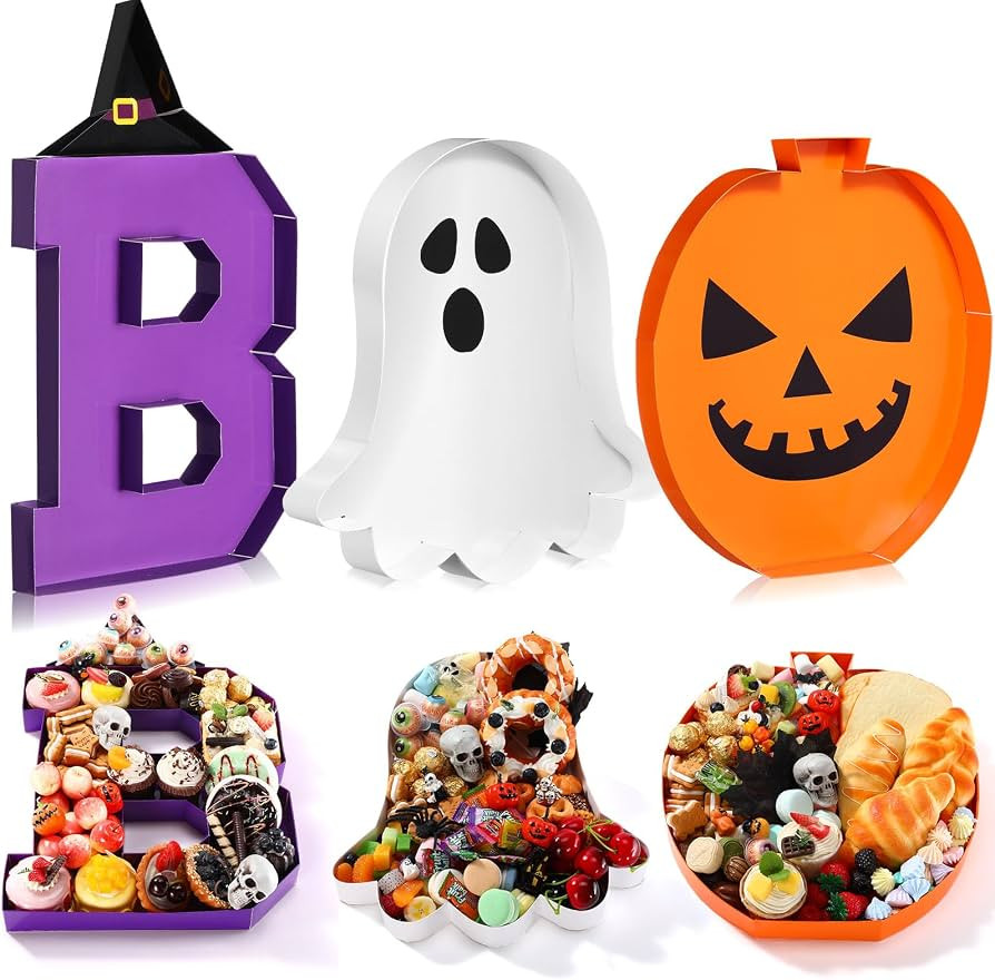 Mifoci 13.7 Inch Large Thanksgiving Boo Charcuterie Board Fillable Letter Charcuterie Halloween P... | Amazon (US)