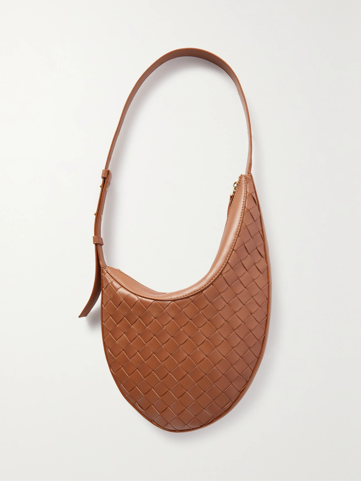 Bottega Veneta - Intrecciato Leather Shoulder Bag - Brown | NET-A-PORTER (UK & EU)