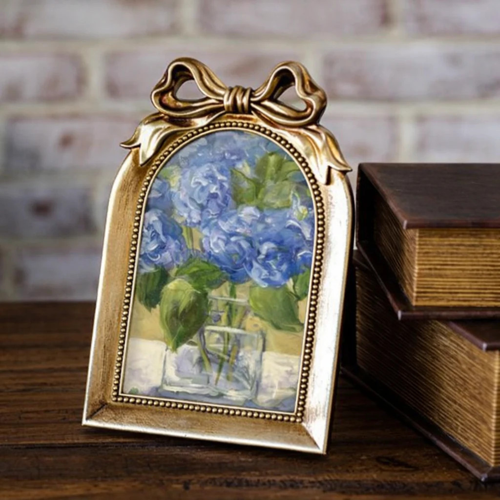 4 x 6  Arch Golden Frame with Bow | River Chic Designs