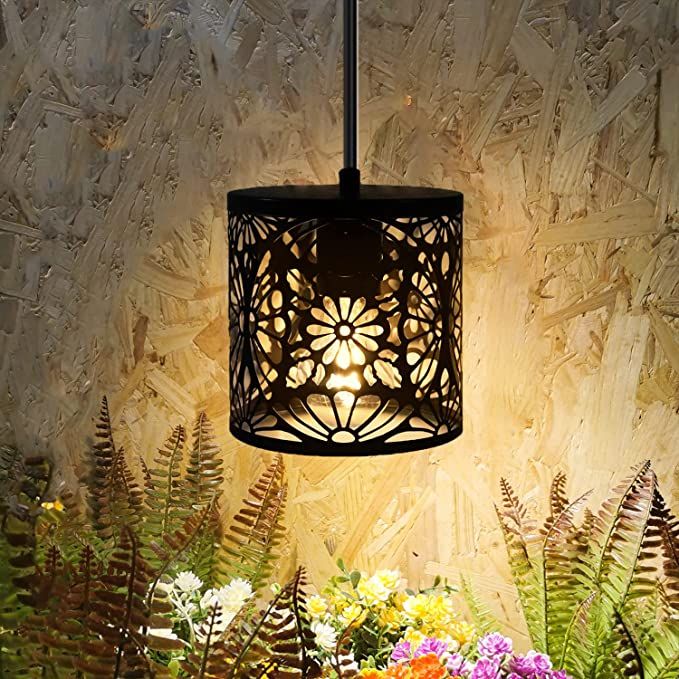 Outdoor Solar Hanging Lantern-Waterproof Porch Gazebo Patio Hanging Pendant Light Chandelier Ligh... | Amazon (US)