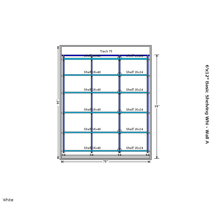 Elfa Classic 6' Basic Shelving White | The Container Store