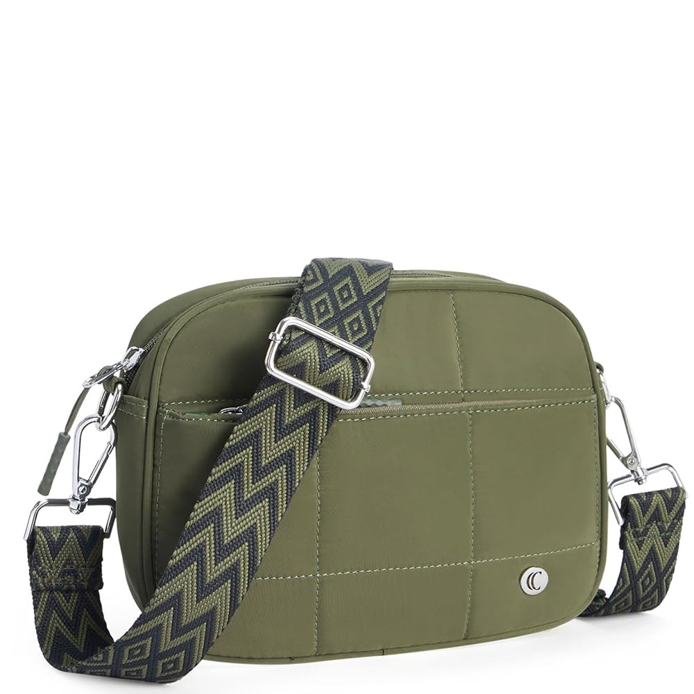 CLUCI Quilted Crossbody Bags for Women Lightweight Puffer Shoulder Bag Travel Purses with Wide St... | Amazon (US)