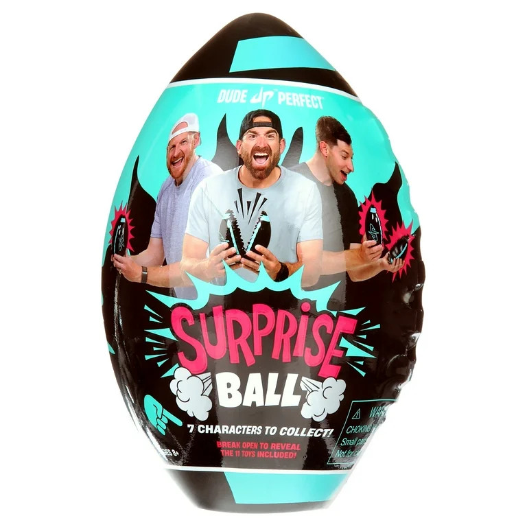 Dude Perfect Surprise Ball for Kids with 5 Toys + Sticker Pack, Unwrap Hidden Prizes and a Myster... | Walmart (US)