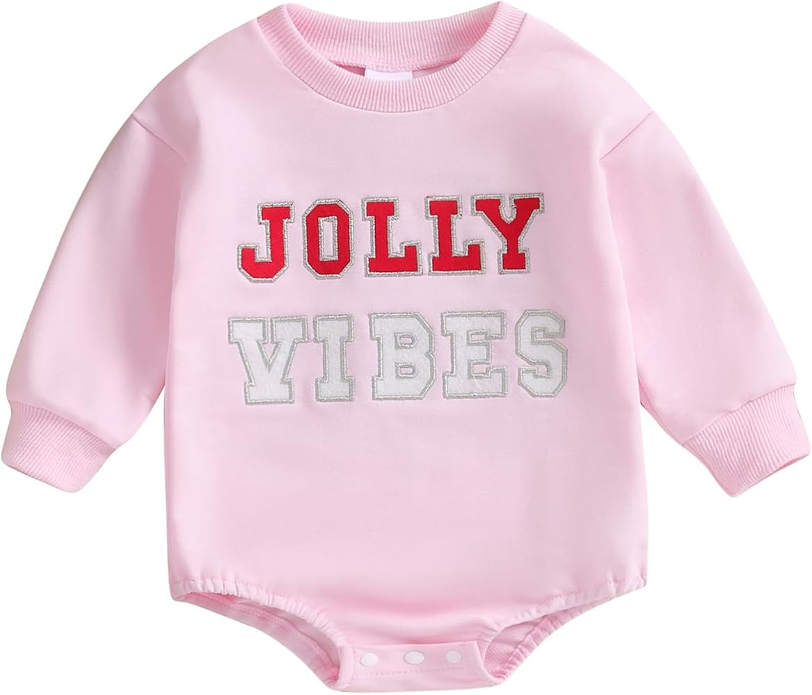 Karuedoo Christmas Baby Boy Girl Clothes Santa Claus Sweatshirt Romper Crewneck Oversized Long Sl... | Amazon (US)