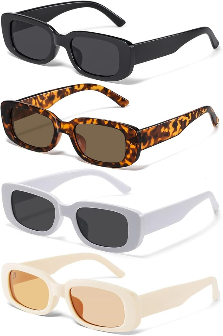 JASPIN Rectangle Sunglasses for Women Men Trendy Y2k Retro 90s Sun Glasses UV400 Protection Cool ... | Amazon (US)