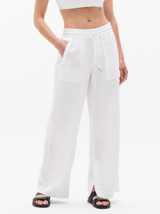 Retreat Linen High Rise Wide Leg Pant | Athleta