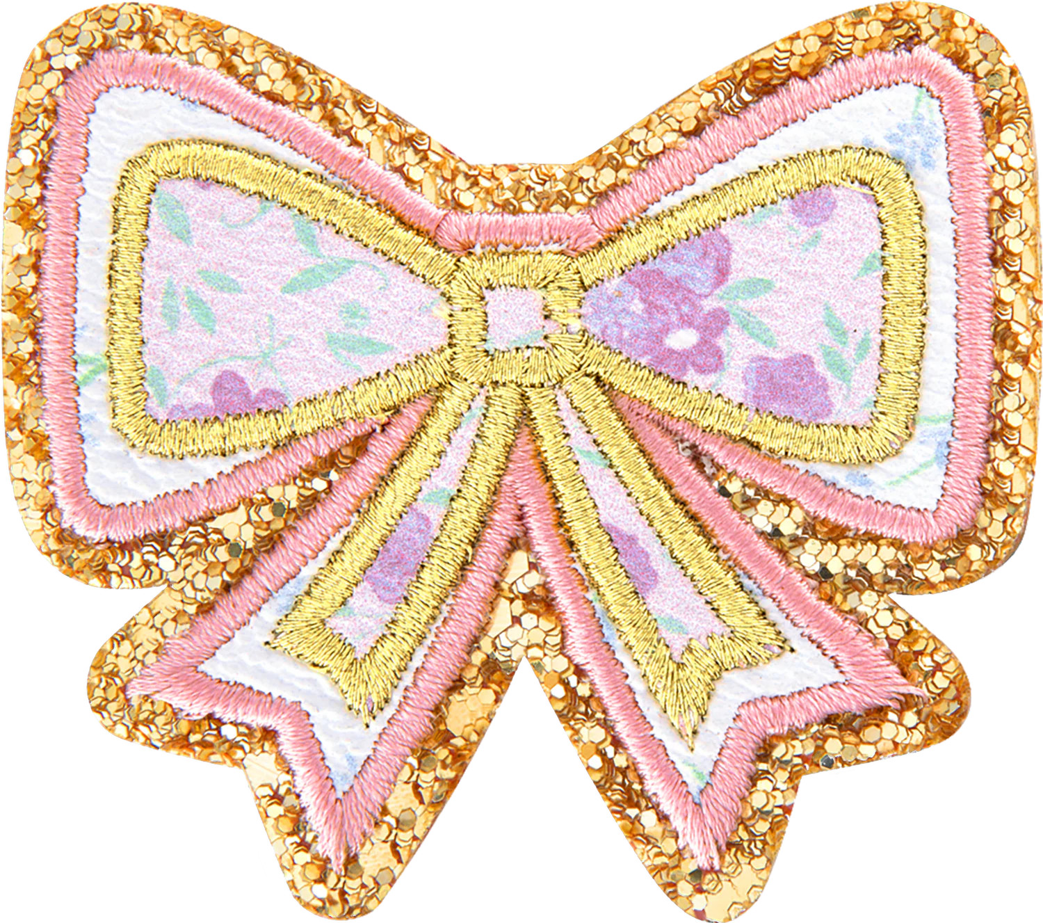 Floral Glitter Bow Patch | Stoney Clover Lane