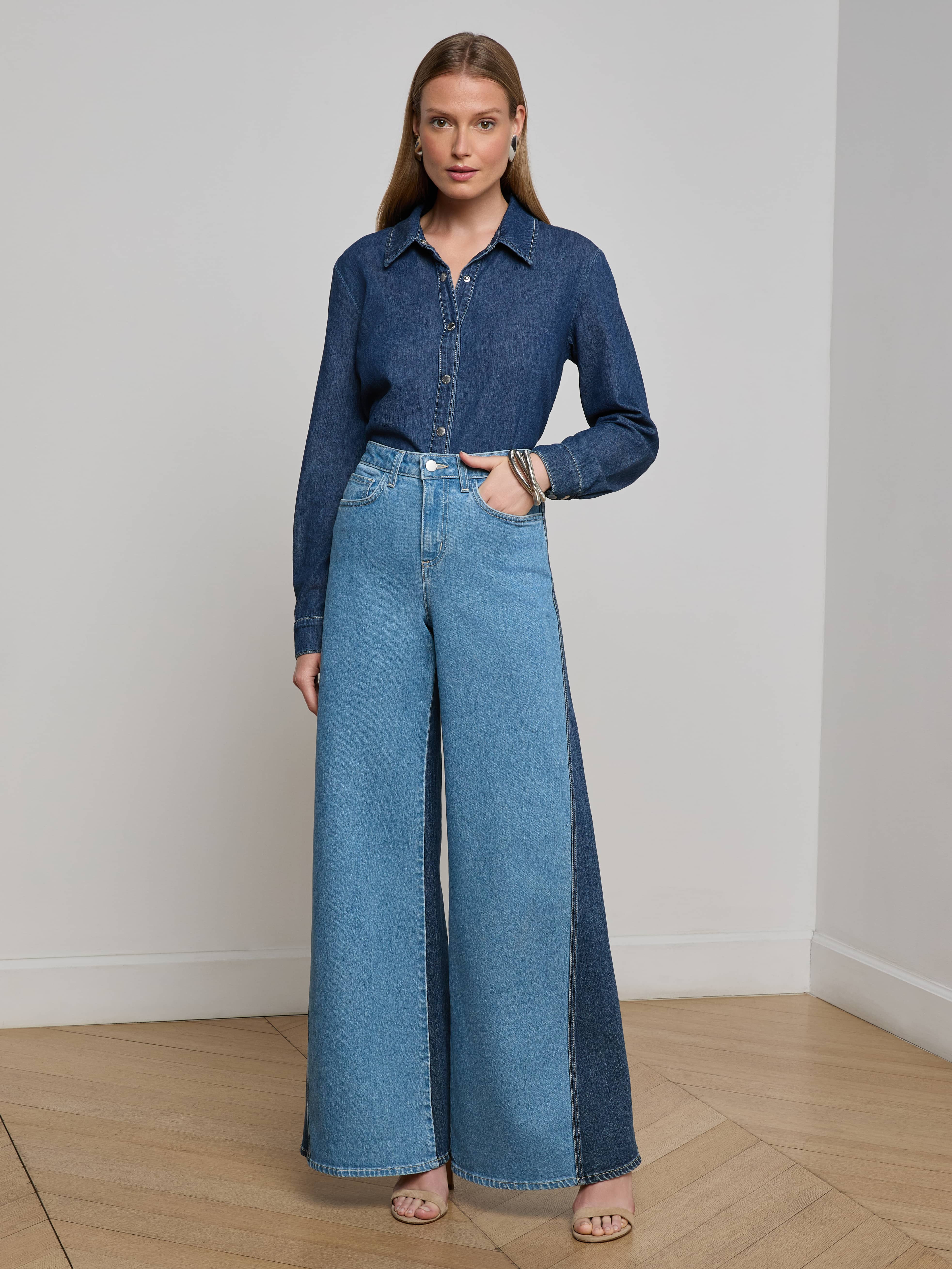 L'AGENCE - Beau Wide-Leg Jean in Paso | L'Agence