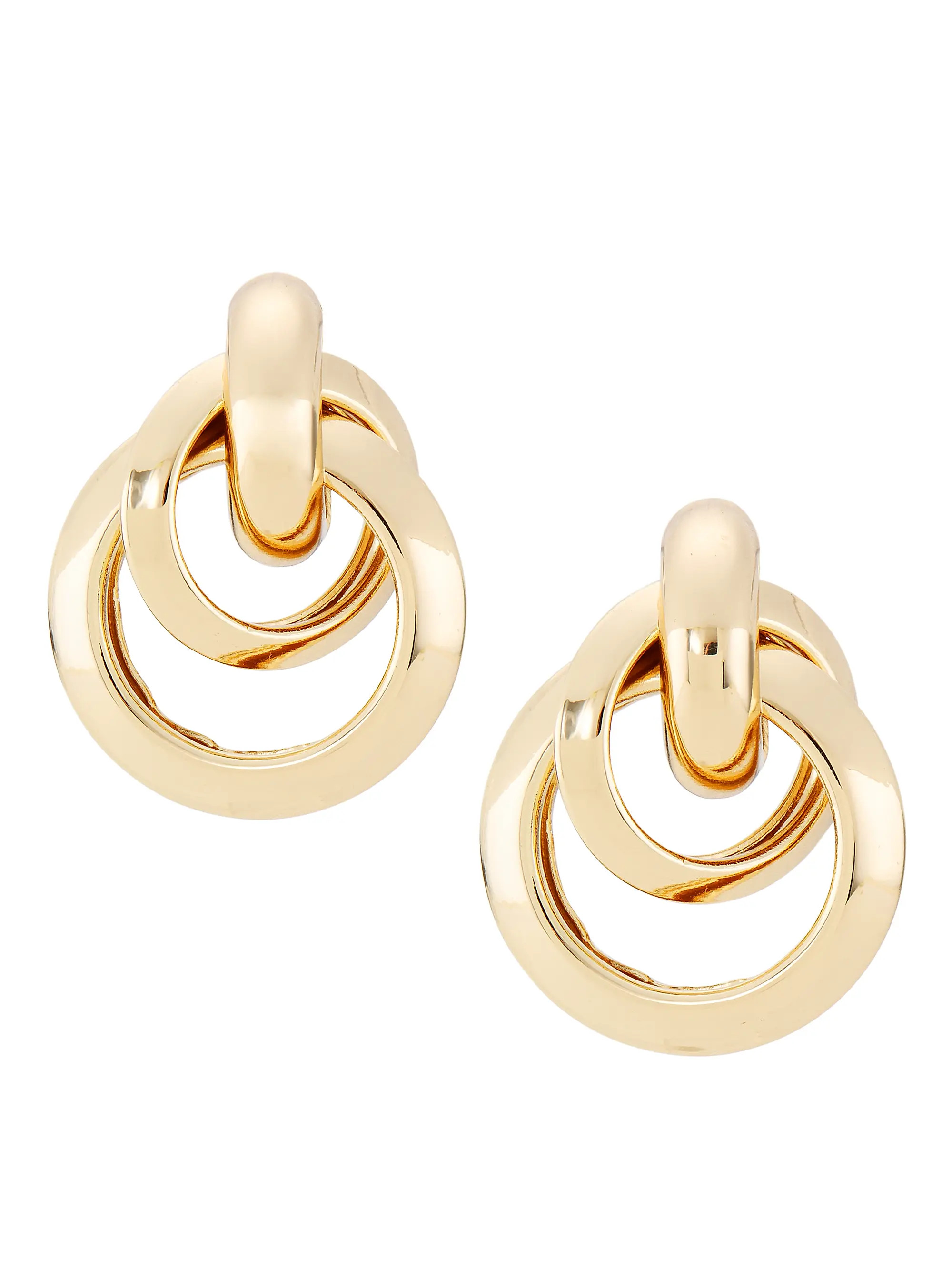 Kenneth Jay Lane Love Knot 18K Gold-Plated Earrings | Saks Fifth Avenue | Saks Fifth Avenue