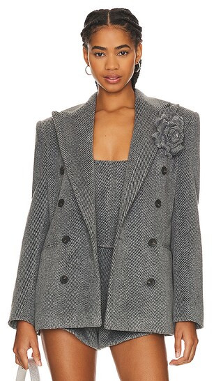 Rose Blazer in Grey | Revolve Clothing (Global)