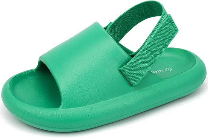INMINPIN Toddler Boys Girls Slides Sandals Comfort Beach Pool Shower Slippers with Elastic Back S... | Amazon (US)
