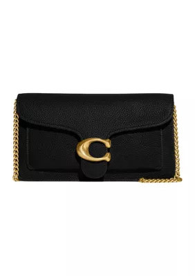 COACH Polished Pebble Tabby Chain Clutch | Belk