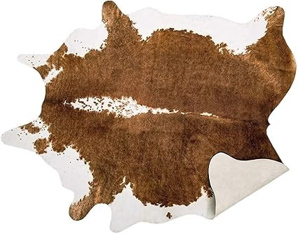 AROGAN Premium Faux Cowhide Rug 4.6 x 5.2 Feet, Durable and Large Size Cow Print Rugs, Suitable f... | Amazon (US)