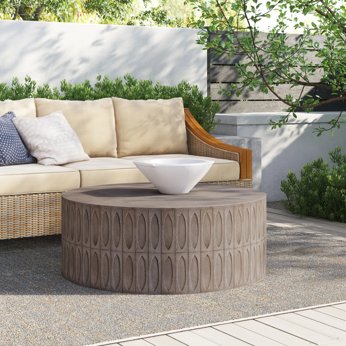 Karelia Round Outdoor Coffee Table , 42'' in. W 42'' in. D | Wayfair North America