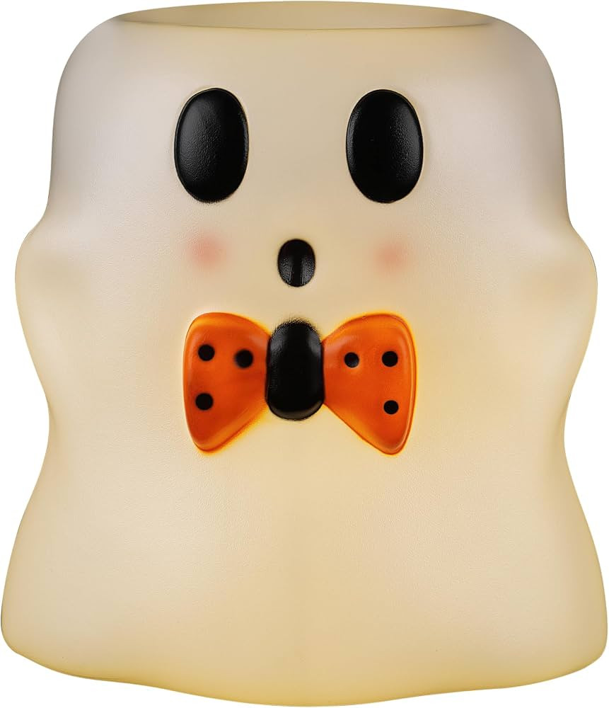 Mr. Halloween 18 in Ghost Candy Bowl with LED Lights, Blow Mold Trick or Treat Holder, Vintage In... | Amazon (US)