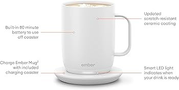 Ember Temperature Control Smart Mug 2, 14 Oz, App-Controlled Heated Coffee Mug with 80 Min Batter... | Amazon (US)