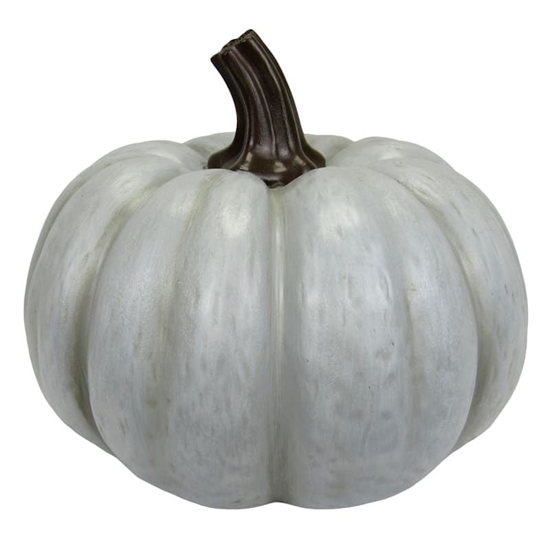 Grey Resin Pumpkin, 6" | At Home