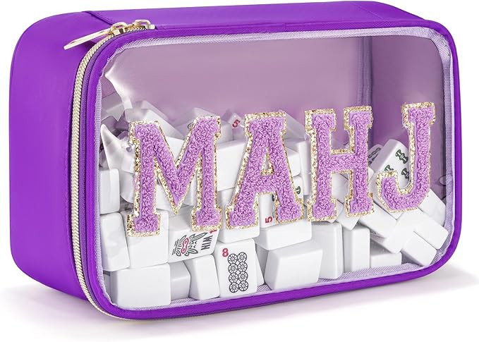 Mahjong Tiles Bag,Empty Thickened American Mahjong Bag with Zipper Suitable for 1.2"(30mm) Standa... | Amazon (US)