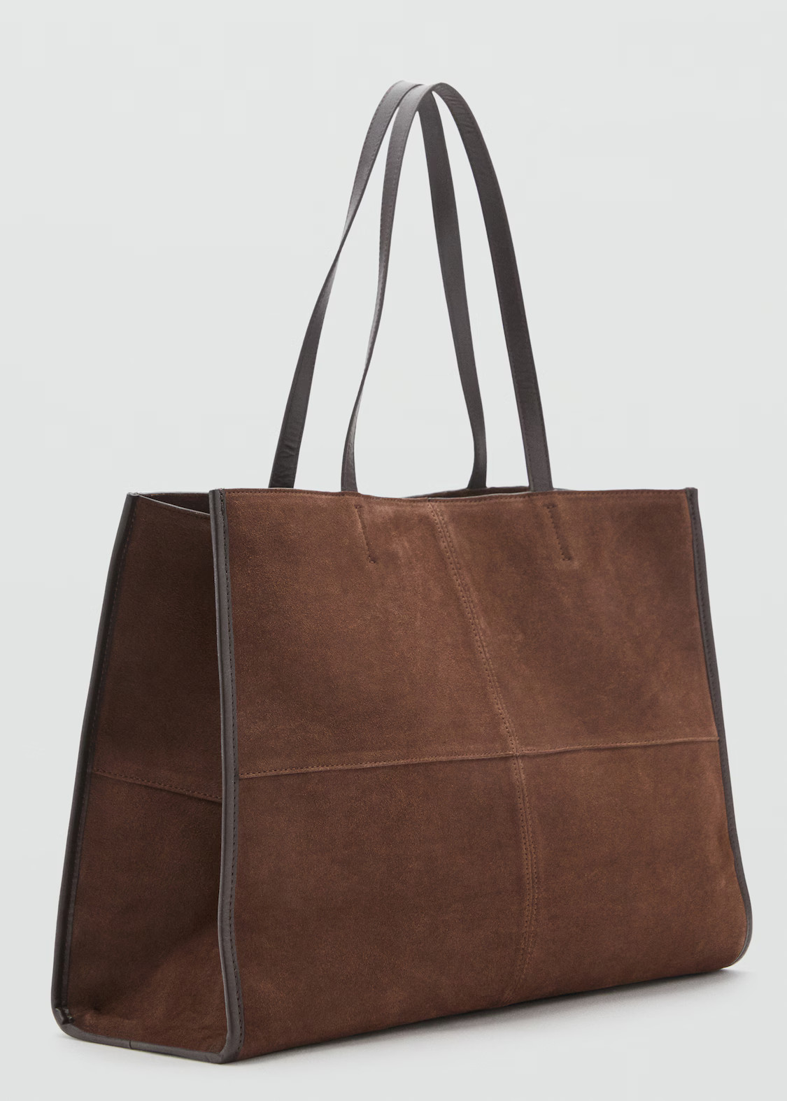 Suede leather shopper bag - Women | MANGO United Kingdom | MANGO (UK)