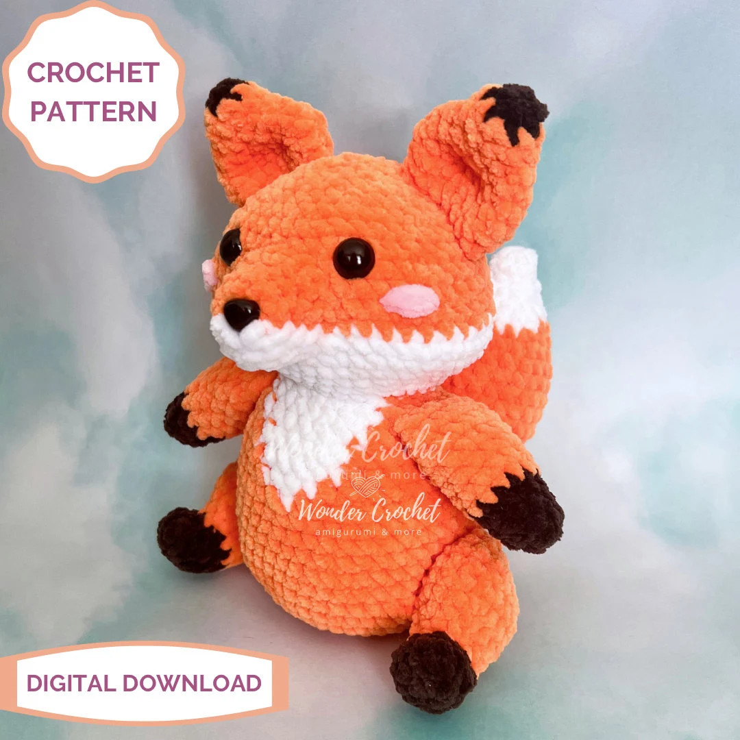 Fox Plush Crochet PATTERN Amigurumi - Etsy | Etsy (US)