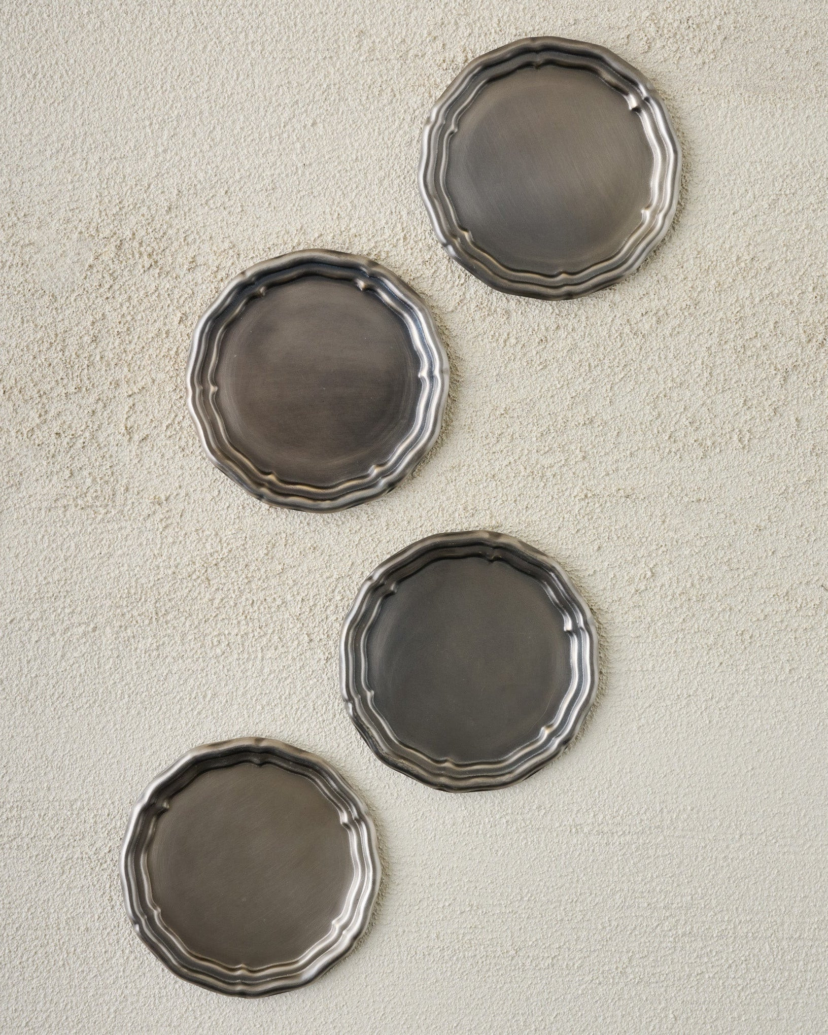 Vintage-Inspired Pewter Coaster Set | Magnolia