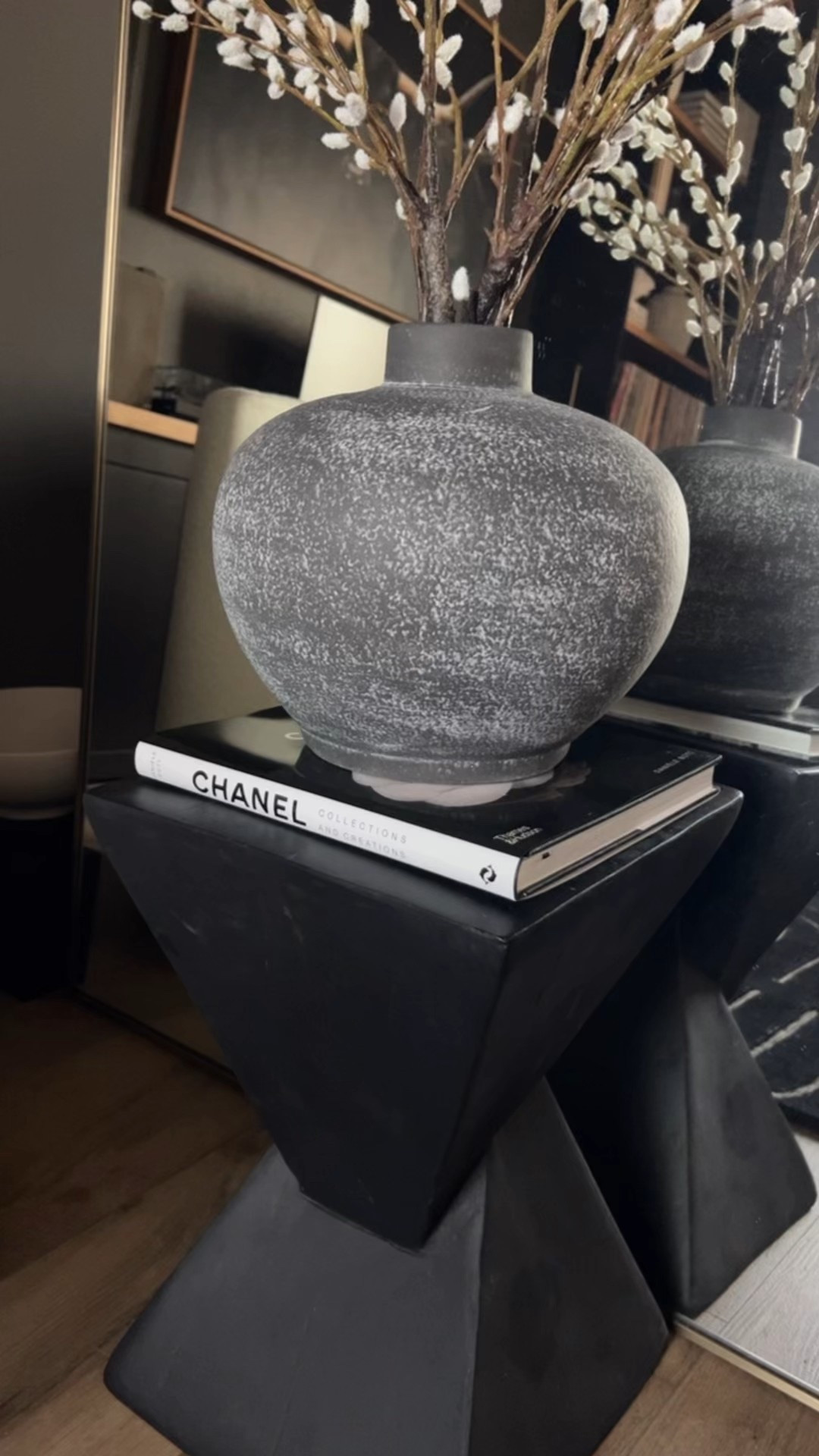 Organic Modern styling, black and white decor, black terracotta vase, matte black vase, hand painted pottery, channel coffee table book

#LTKSaleAlert #LTKHome