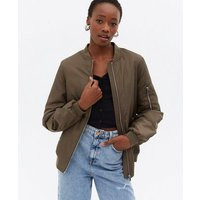 Tall Khaki Padded Bomber Jacket New Look | New Look (UK)