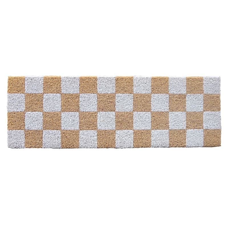 Boutique Checkered Doormat, 10x30 | At Home