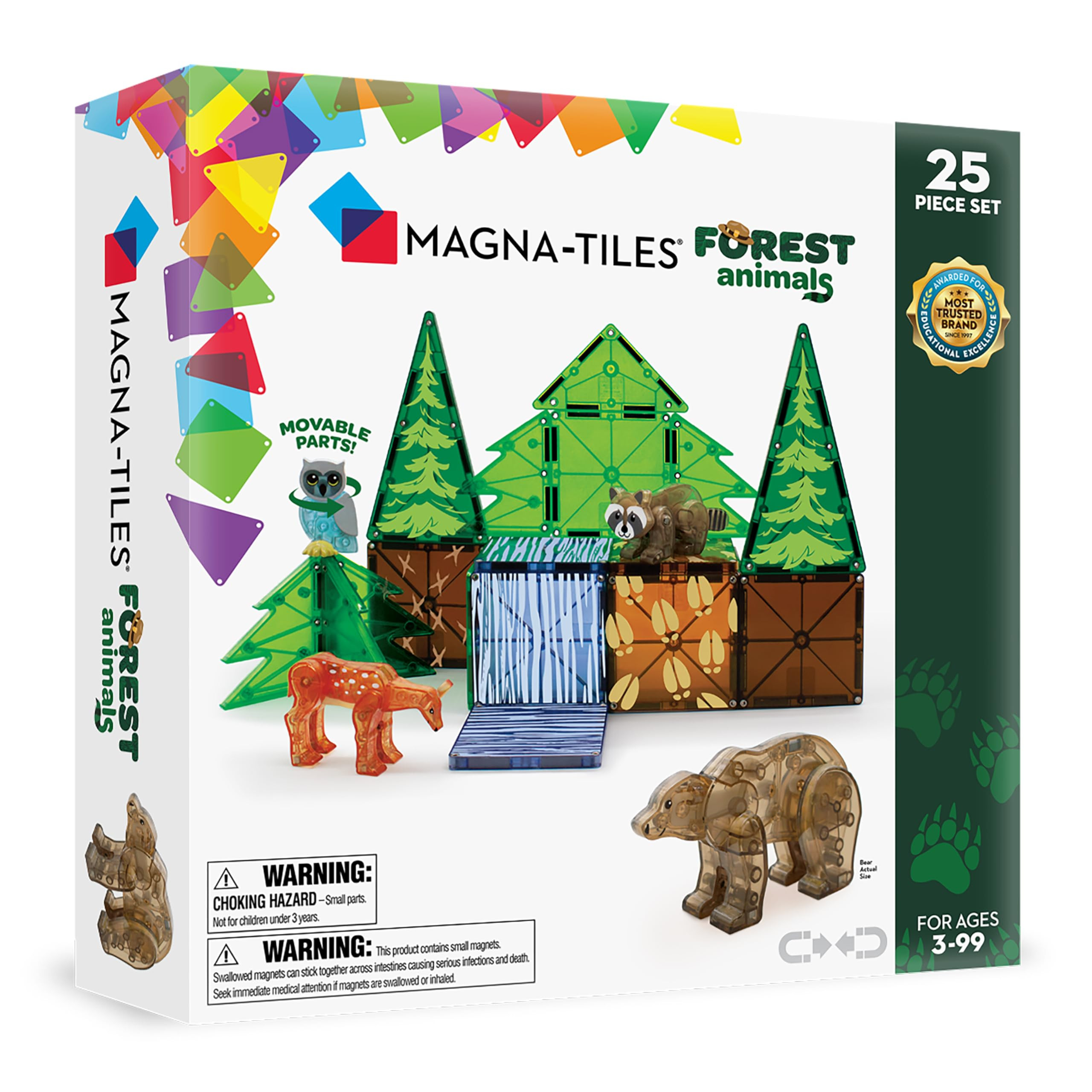 MAGNA-TILES Forest Animals 25-Piece Magnetic Construction Set, The Original Magnetic Building Bra... | Amazon (CA)