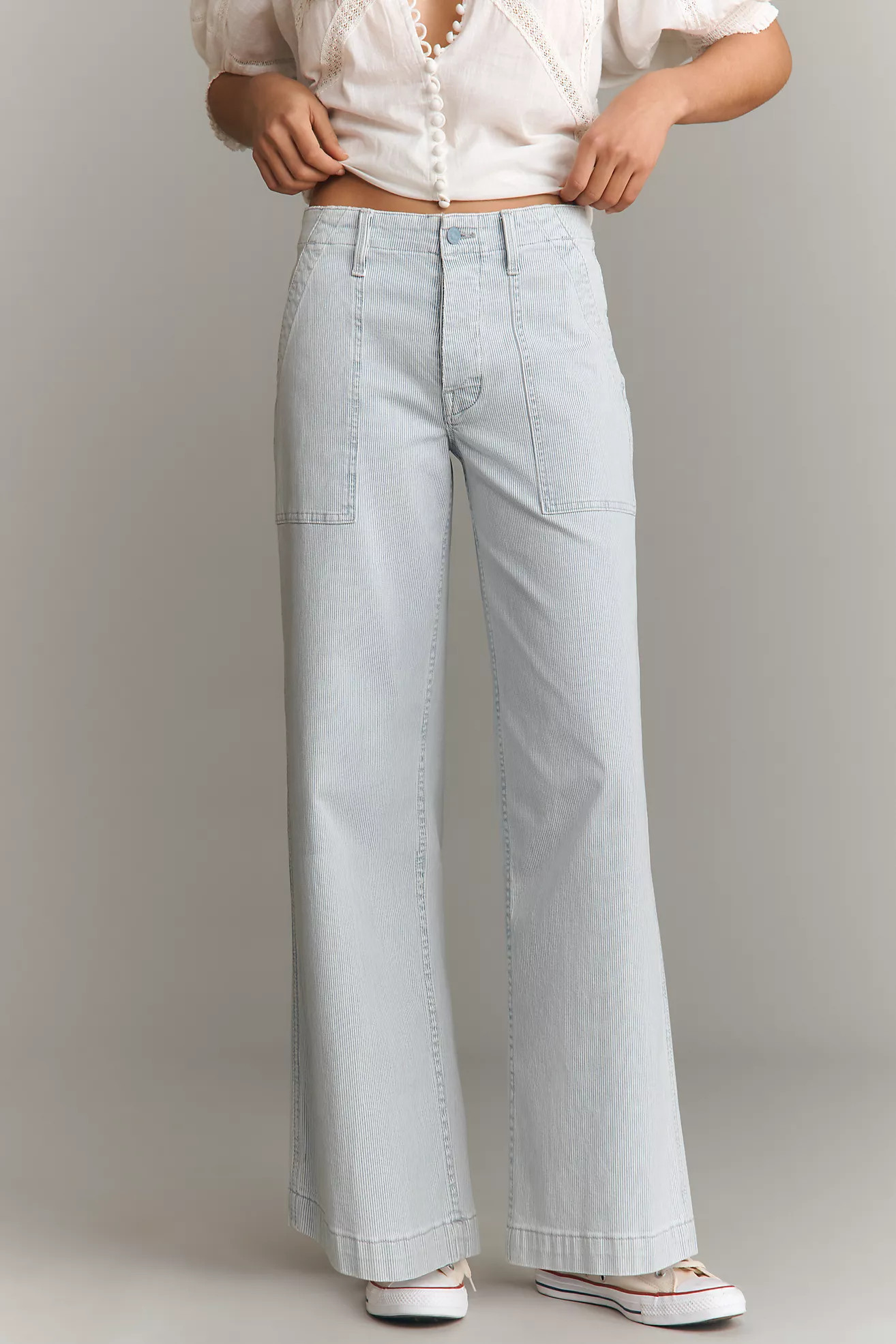 MOTHER Spinner Utility High-Rise Wide-Leg Jeans | Anthropologie (US)