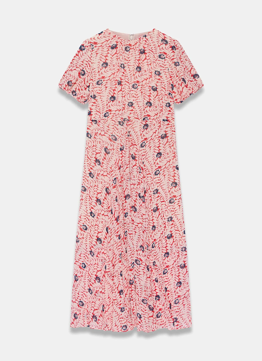 Red Printed Puff Sleeve Maxi Dress | Mint Velvet - US