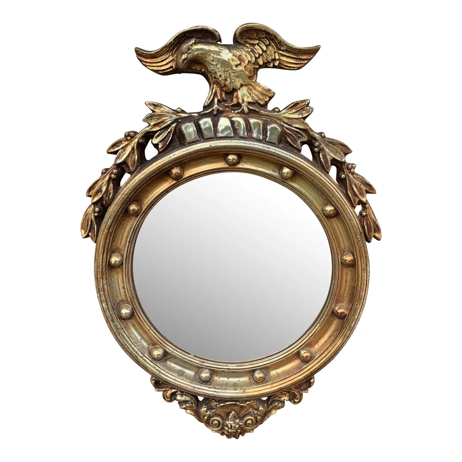 American Federal Giltwood Eagle Mirror | Chairish