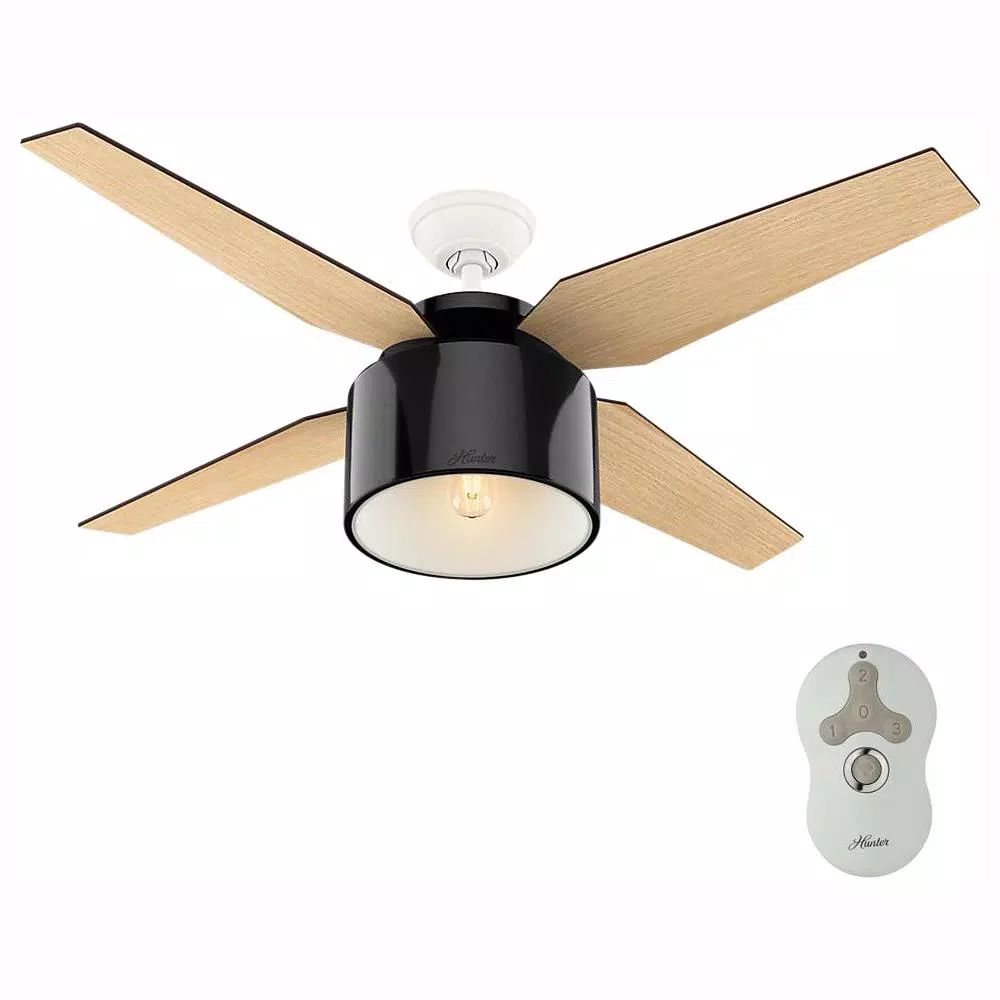 Cranbrook 52 in. LED Indoor Gloss Black Ceiling Fan | The Home Depot