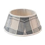 Creative Co-Op 18-1/2" Round x 8-1/2"H Woven Cotton & Metal Plaid Christmas Tree Collar w/Frayed ... | Amazon (US)