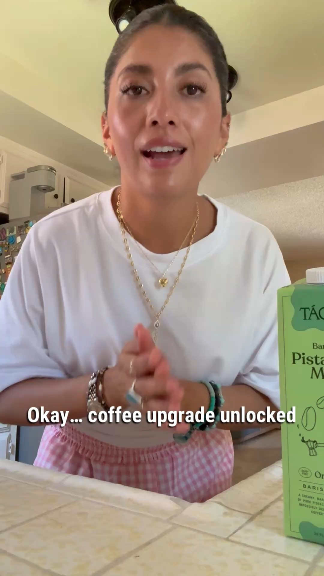 My coffee just got a serious glow up ☕💚 I’ve been loving this original pistachio milk for my lattes — it froths perfectly and makes my coffee super creamy without any dairy. Such an easy way to upgrade your morning routine! ✨ Use my Amazon discount code TACHEJENSEN to save 💸

pistachio milk, non dairy milk, dairy free coffee, coffee creamer alternative, frothy latte, at home coffee, barista style coffee, amazon finds, kitchen favorites, healthy swaps, morning routine essentials, latte milk, dairy free lifestyle, creamy coffee, coffee lovers gift, vegan milk option

#LTKfoodie #LTKSaleAlert #LTKdayinmylife