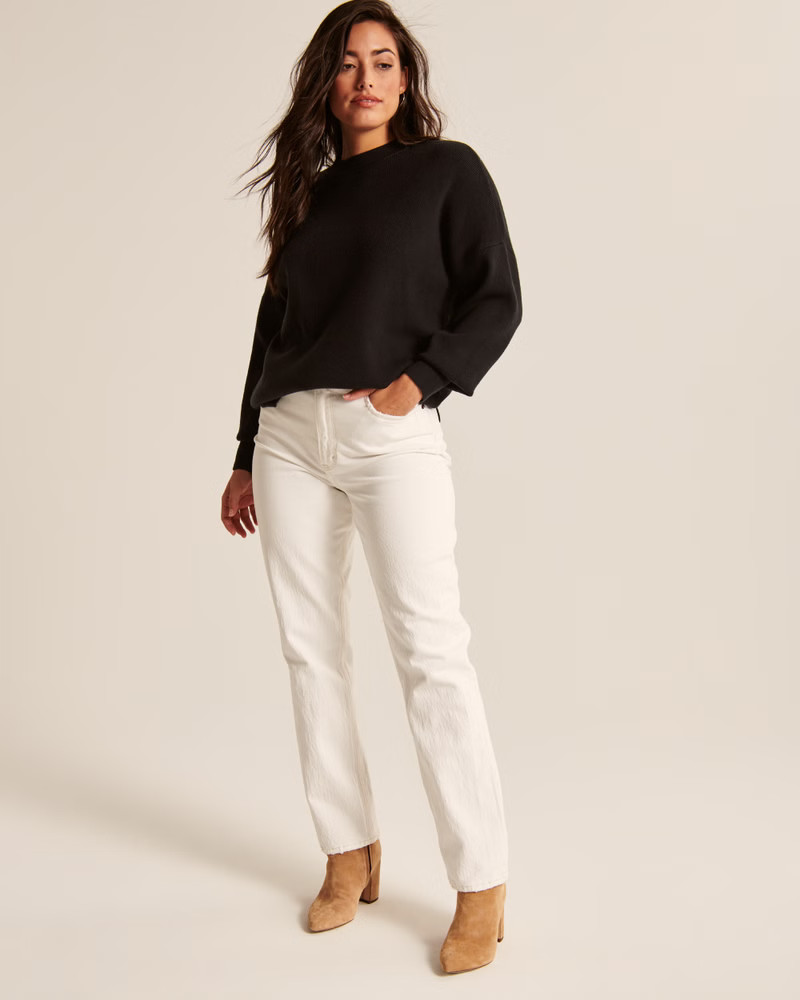 LuxeLoft Oversized Legging-Friendly Crew Sweater | Abercrombie & Fitch (US)