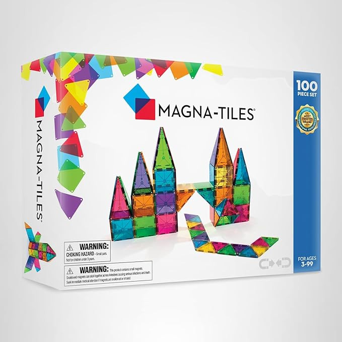 MAGNA-TILES Classic 100-Piece Magnetic Construction Set, The ORIGINAL Magnetic Building Brand | Amazon (US)